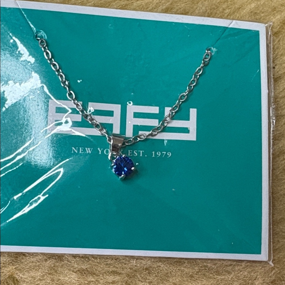 Effy Silver Necklace with Vibrant Blue Pendant - Picture 2 of 4